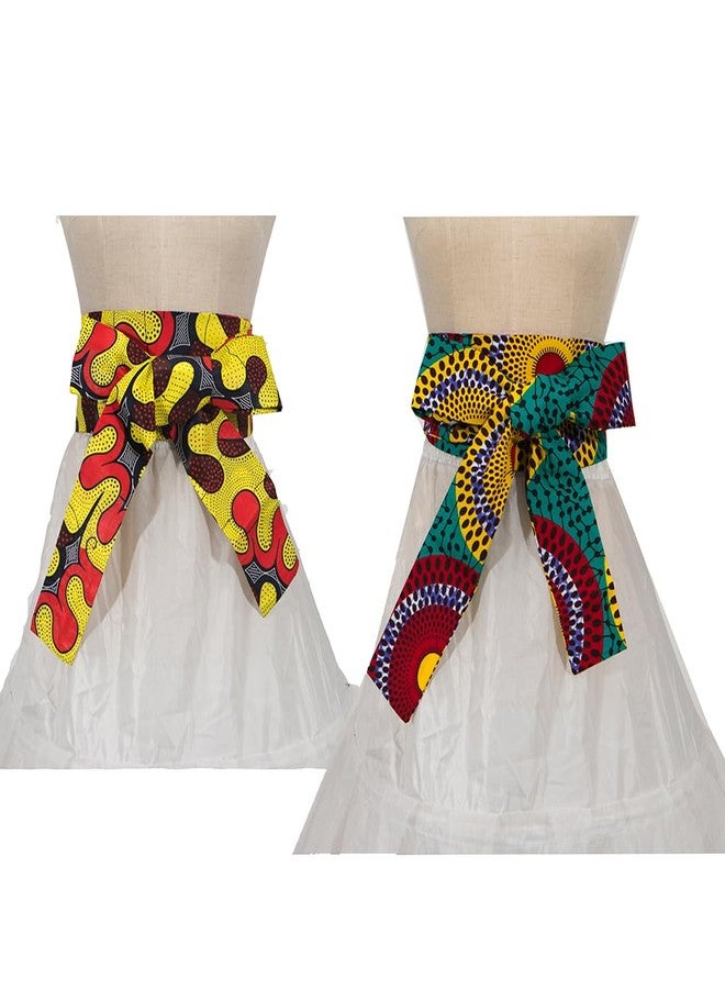 VeritableWax African Print Belt for Women Ankara Tradition Waist Belts One Size - Image 3